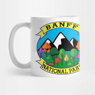 BANFF NATIONAL PARK ALBERTA CANADA Skiing Ski Mountain Mountains Boating Hiking Mug